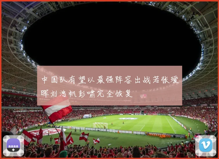 中国队有望以最强阵容出战若张瑷晖刘浩帆彭啸完全恢复